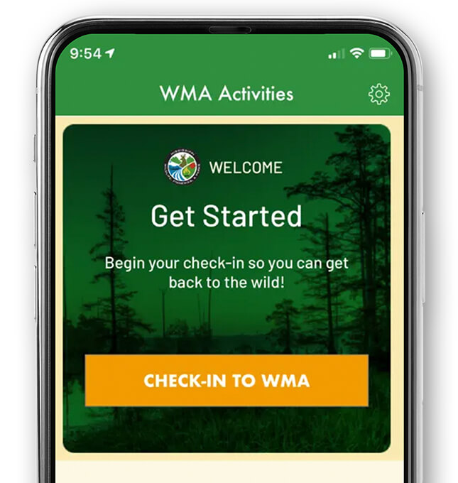 MDWFP WMA Check-In screenshot